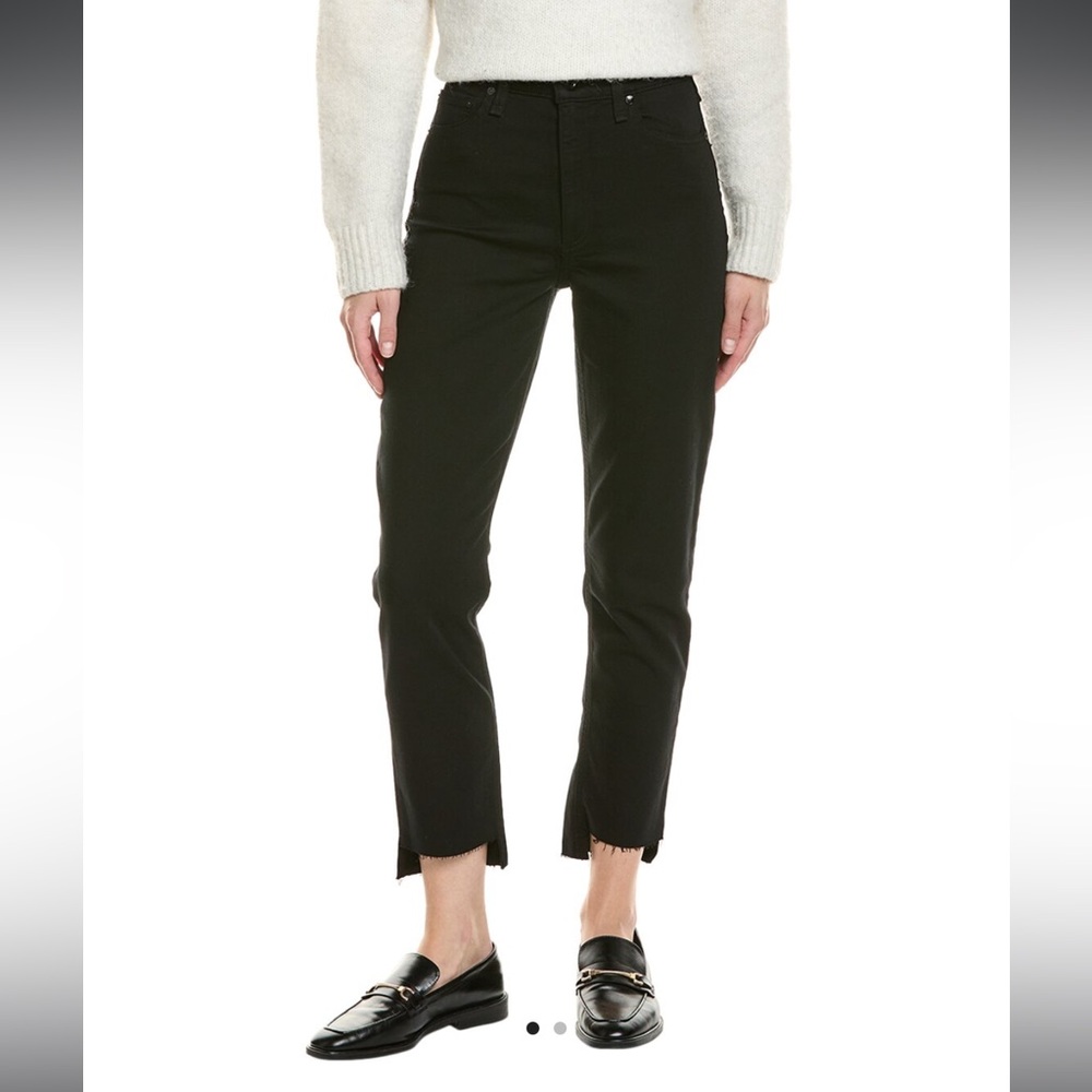 RAG & BONE Nina High-Rise Ankle Cigarette Black Jeans Size 26
